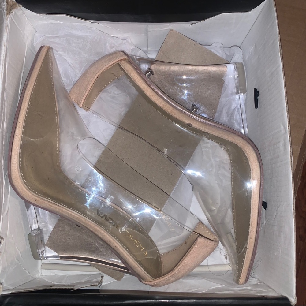 FashionNova clear heel